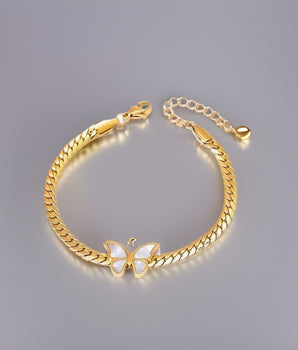 Bobbie Butterfly Braceletv / 18K Gold Plated - Nina Kane Jewellery