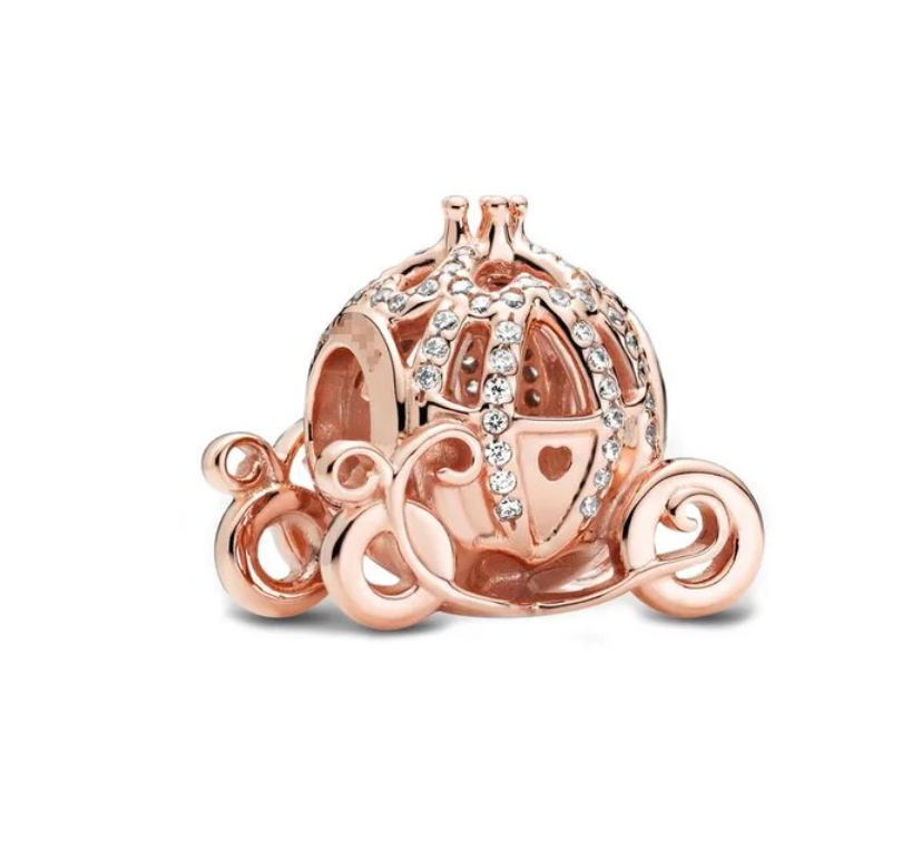 The Rose Gold Carriage Charm / Alloy - Nina Kane Jewellery