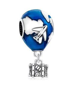 The Blue Hot Air Balloon Charm / Alloy - Nina Kane Jewellery