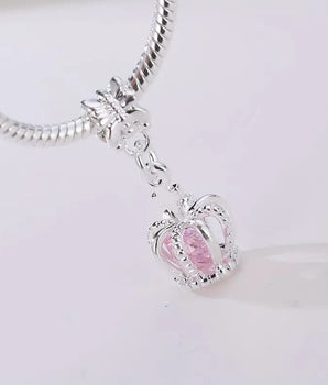 The Pink Crown Charm / Alloy