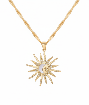 The Celeste Sun & Moon Pendant - Nina Kane Jewellery