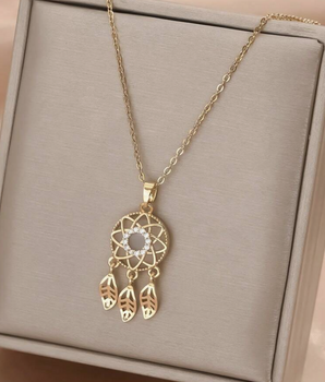 The Dreamcatcher Necklace / 18K Gold Plated - Nina Kane Jewellery