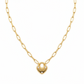 The Pearl Heart Lock Necklace view 1