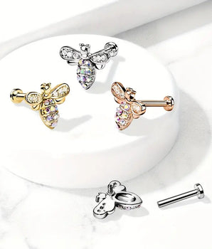Yordy Bumble Bee Earrings / Stainless Steel - Nina Kane Jewellery