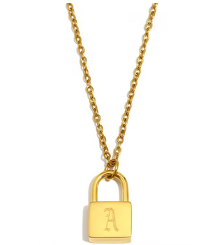 Signature Lock Initial Necklace