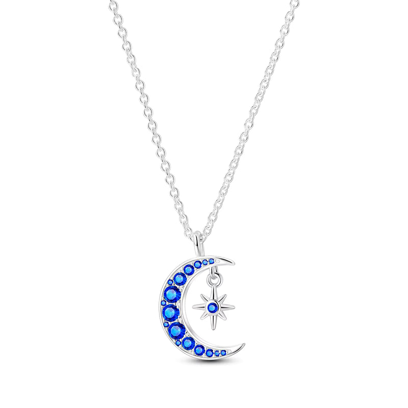 The Blue Moon & Star Necklace