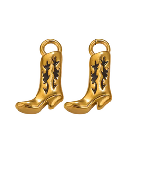 The Cowboy Boot Charms / 18K Gold Plated