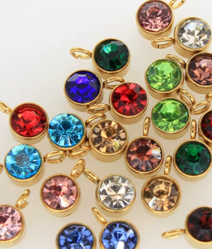 The Birth Stone Charms / 18K Gold Plated - Nina Kane Jewellery