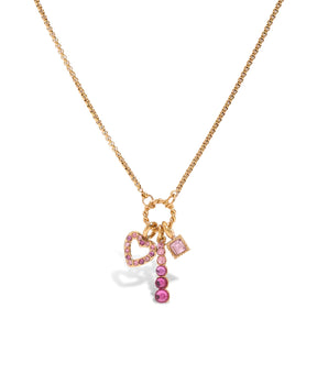The Pink Charm Necklace / 18K Gold Plated