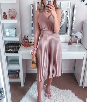 The Pleated Skirt Dress