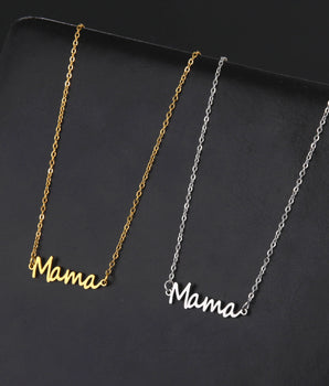 MAMA Written Necklaces / Stainless steel - Nina Kane Jewellery