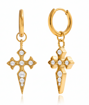The Juliet Cross Earrings - Nina Kane Jewellery