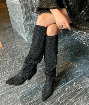 Over the Knee Rhynestone Boots