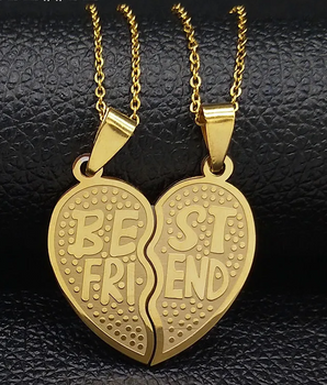 2 Piece Best Friends Necklace / Stsinless Steel - Nina Kane Jewellery