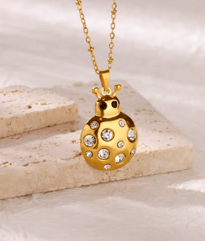 The LadyBug Necklace / 18K Gold Plated