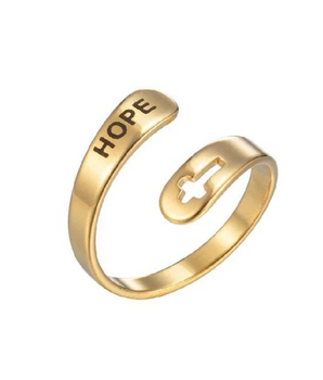 Jane "HOPE" Rings / Stainless Steel - Nina Kane Jewellery