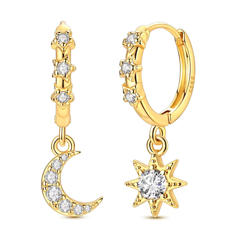 The Celeste Star & Moon Earrings