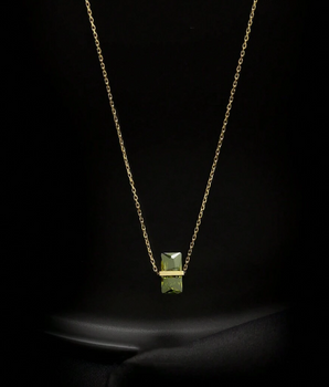 Samira Green Balance Necklace / 18K Gold Plated - Nina Kane Jewellery