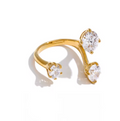 The Yasmin Three Stone Ring view 1
