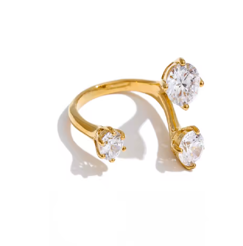 The Yasmin Three Stone Ring