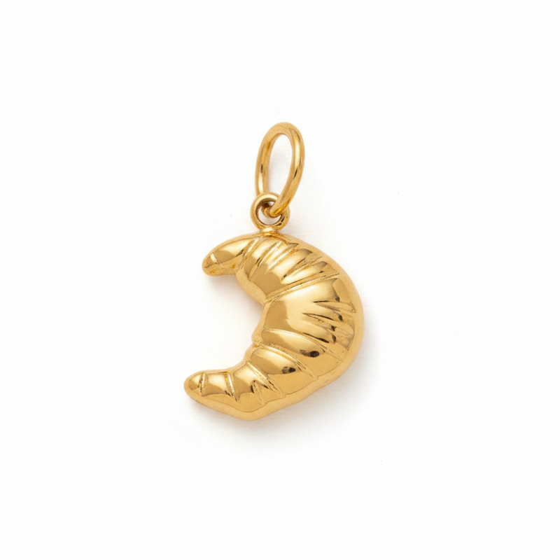 The Golden Croissant Charm