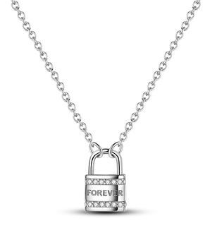 The "Forever" Lock Necklace / 925 Sterling Silver