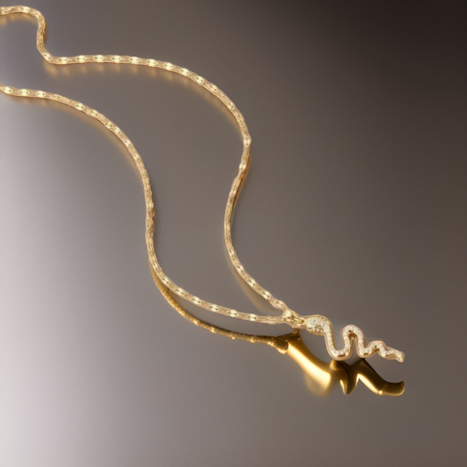 Medusa Serpent Necklace / Stainless Steel - Nina Kane Jewellery