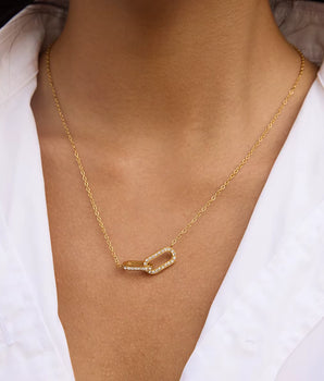 The Krista Linked Necklace – 18K Gold Plated