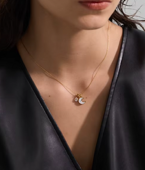 The Luna Charm Necklace / 18K Gold Plated - Nina Kane Jewellery