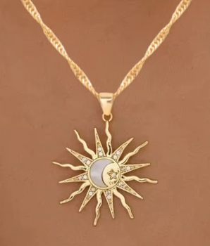 The Celeste Sun & Moon Pendant - Nina Kane Jewellery