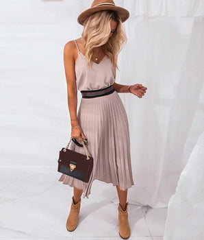 The Pleated Skirt Dress