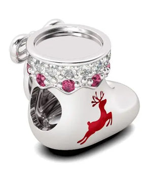Christmas Stoking Charm / 925 Sterling Silver - Nina Kane Jewellery