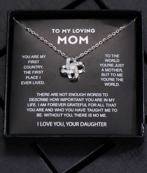 "To My Mum" Love Knot Necklaces / 925 Sterling Silver - Nina Kane Jewellery