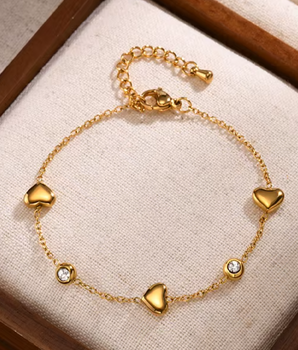 Golden Crush Bracelet / 18K Gold Plated - Nina Kane Jewellery