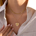 Katherine Diamond Heart Necklace view 3