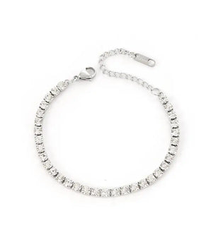 Coralee Silver Tennis Bracelet / Stainless Steel