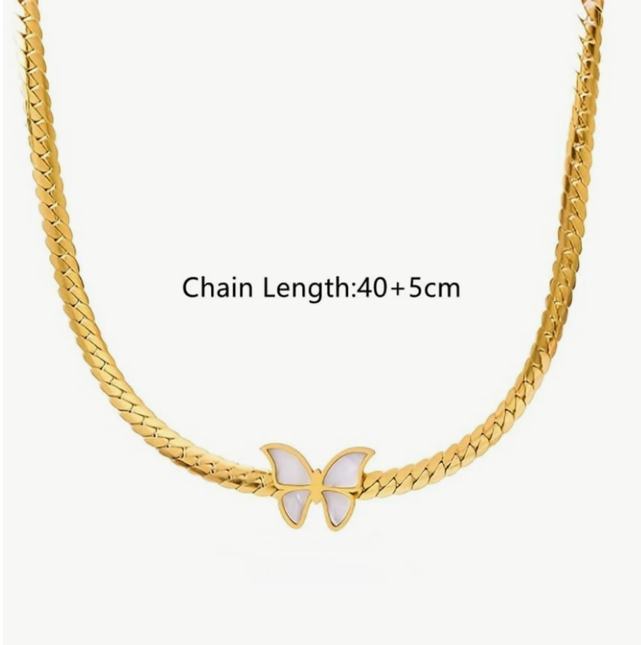Bobbie Butterfly Necklace / 18K Gold Plated - Nina Kane Jewellery