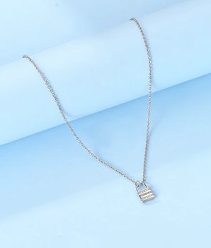 The "Forever" Lock Necklace / 925 Sterling Silver