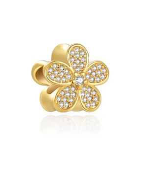 The Daisy Flower Charm / 925 Sterling Silver - Nina Kane Jewellery