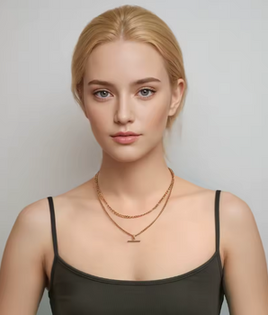 The Daniela Layered Necklace / 18K Gold Plated - Nina Kane Jewellery