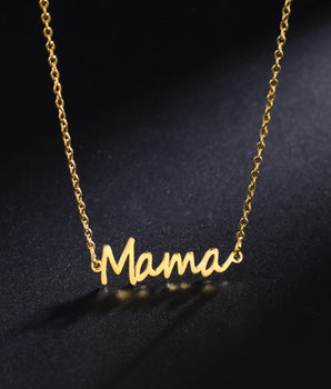 MAMA Written Necklaces / Stainless steel - Nina Kane Jewellery