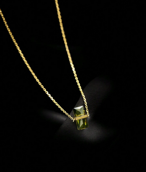 Samira Green Balance Necklace / 18K Gold Plated - Nina Kane Jewellery