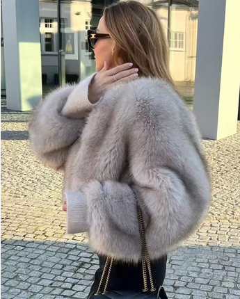 The Lila Fluffy Faux Fur Coat - Nina Kane Jewellery