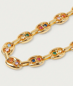 The Couture Gemstone Bracelet / 18K Gold Plated - Nina Kane Jewellery