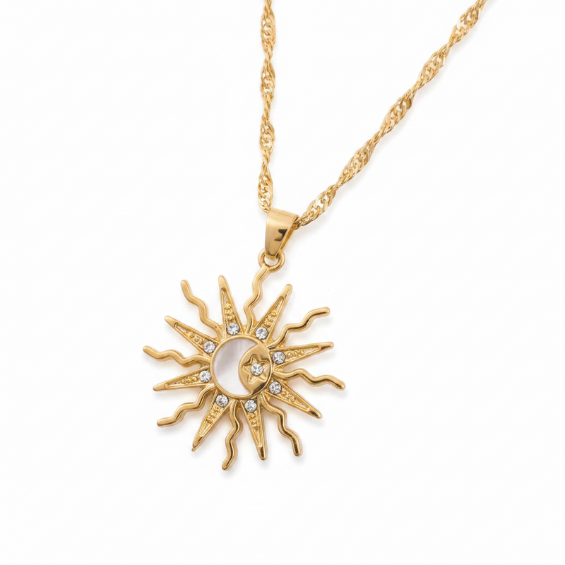 The Celeste Sun & Moon Pendant