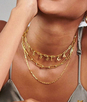 Donatella Personalised Paperclip Necklace / 18K Gold Plated