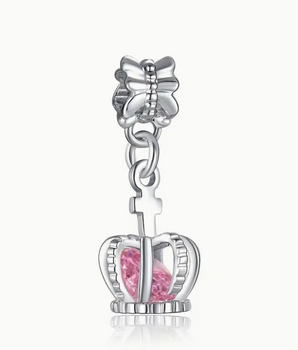 The Pink Crown Charm / Alloy