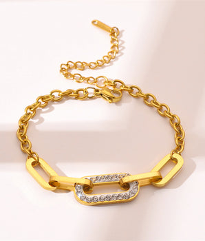 Electra Paperclip Chain Bracelet / Stainless Steel