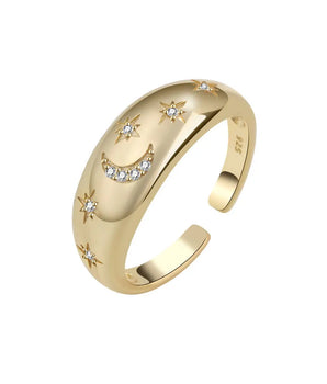 Jules Stars & Moon Rings / 925 Sterling Silver - Nina Kane Jewellery