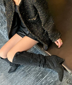 Over the Knee Rhynestone Boots